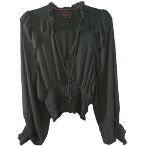 Anthropologie Crop Style Blouse Size XXS